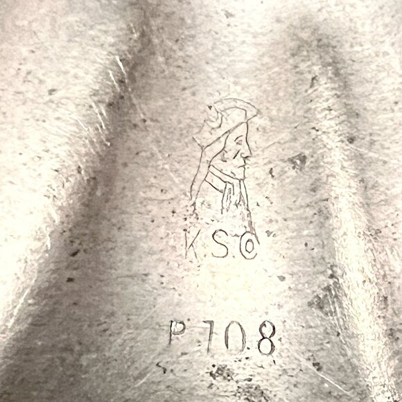 Vtg KSO Kayserzinn Pewter Art Nouveau Jugendstil Vase Women Figures P108 8.5 in - Picture 6 of 15